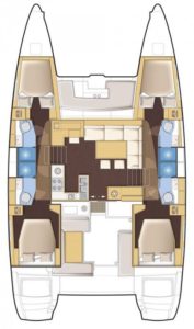 Lagoon 450 sailing catamaran for skippered charters in Italy by Catamaran Charter Italy
