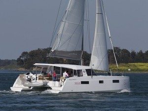 NAUTITECH OPEN 40 sailing catamaran for skippered charters in Italy by Catamaran Charter Italy
