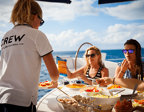 Crewed Catamaran Charter Italy Hostess Crew