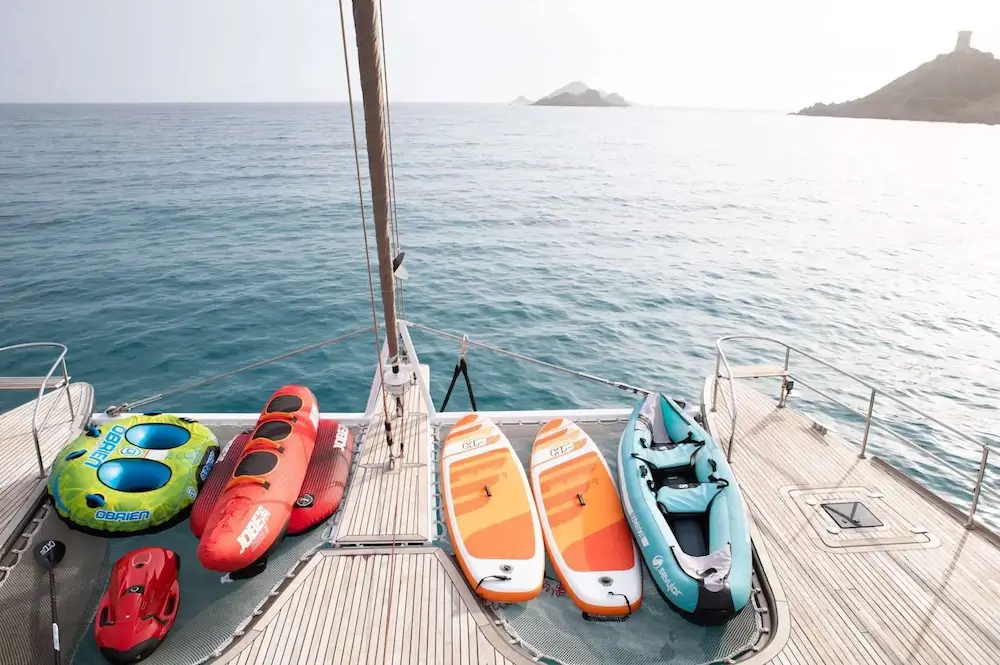 Best water toys for rent while yacht charter in Italy