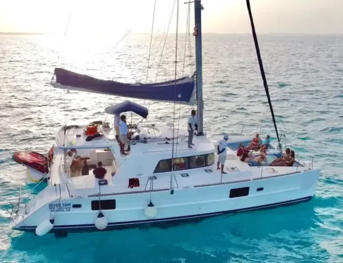 What is included in the catamaran rental fee?